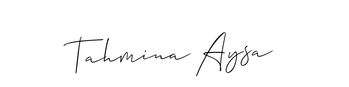 Best and Professional Signature Style for Tahmina Aysa. Allison_Script Best Signature Style Collection. Tahmina Aysa signature style 2 images and pictures png