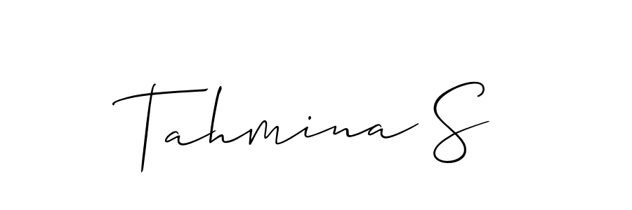 Make a beautiful signature design for name Tahmina S. Use this online signature maker to create a handwritten signature for free. Tahmina S signature style 2 images and pictures png