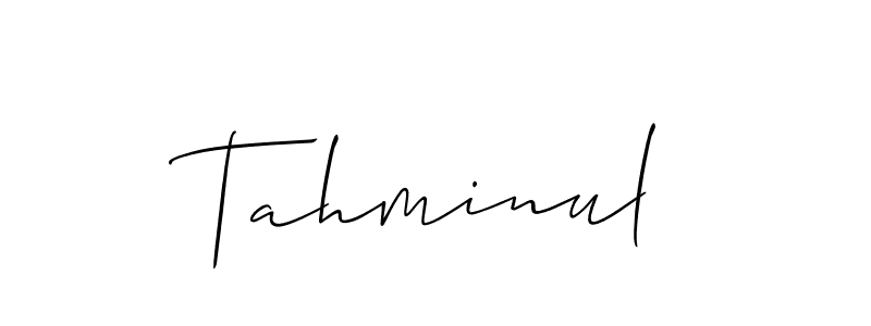 Design your own signature with our free online signature maker. With this signature software, you can create a handwritten (Allison_Script) signature for name Tahminul. Tahminul signature style 2 images and pictures png