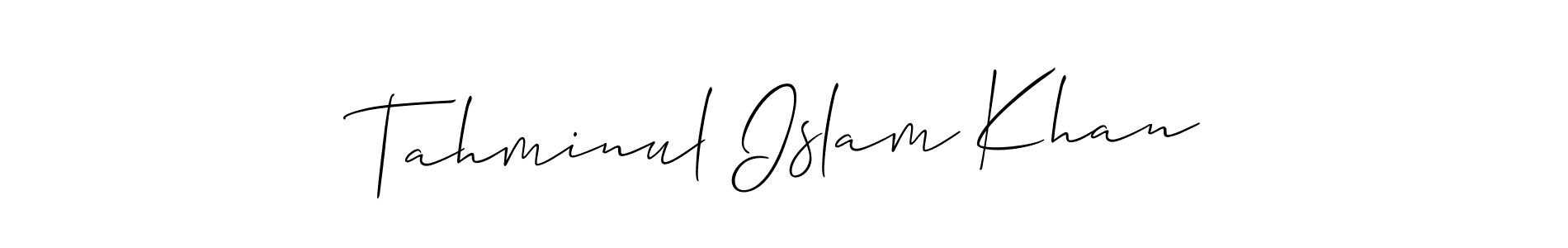Use a signature maker to create a handwritten signature online. With this signature software, you can design (Allison_Script) your own signature for name Tahminul Islam Khan. Tahminul Islam Khan signature style 2 images and pictures png