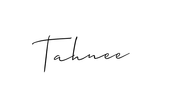 Allison_Script is a professional signature style that is perfect for those who want to add a touch of class to their signature. It is also a great choice for those who want to make their signature more unique. Get Tahnee name to fancy signature for free. Tahnee signature style 2 images and pictures png