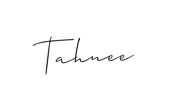 The best way (Allison_Script) to make a short signature is to pick only two or three words in your name. The name Tahnee include a total of six letters. For converting this name. Tahnee signature style 2 images and pictures png