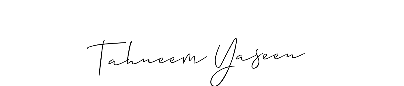 Once you've used our free online signature maker to create your best signature Allison_Script style, it's time to enjoy all of the benefits that Tahneem Yaseen name signing documents. Tahneem Yaseen signature style 2 images and pictures png
