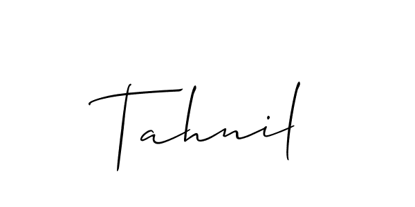 Make a short Tahnil signature style. Manage your documents anywhere anytime using Allison_Script. Create and add eSignatures, submit forms, share and send files easily. Tahnil signature style 2 images and pictures png