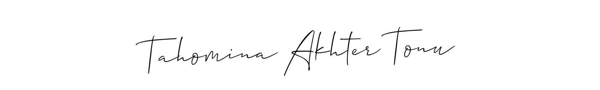 You can use this online signature creator to create a handwritten signature for the name Tahomina Akhter Tonu. This is the best online autograph maker. Tahomina Akhter Tonu signature style 2 images and pictures png