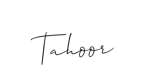 You should practise on your own different ways (Allison_Script) to write your name (Tahoor) in signature. don't let someone else do it for you. Tahoor signature style 2 images and pictures png