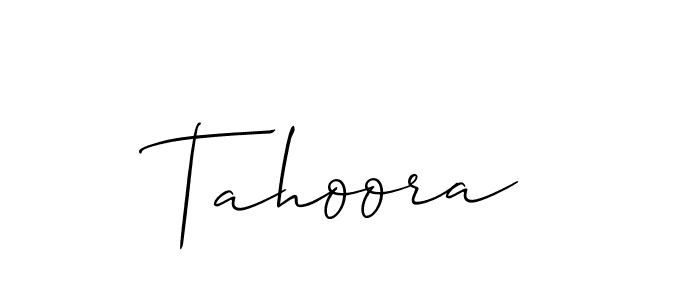 Also we have Tahoora name is the best signature style. Create professional handwritten signature collection using Allison_Script autograph style. Tahoora signature style 2 images and pictures png