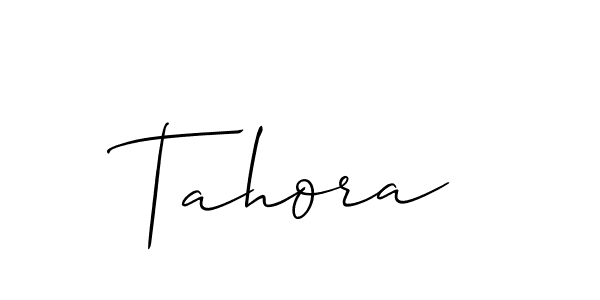 Make a beautiful signature design for name Tahora. With this signature (Allison_Script) style, you can create a handwritten signature for free. Tahora signature style 2 images and pictures png
