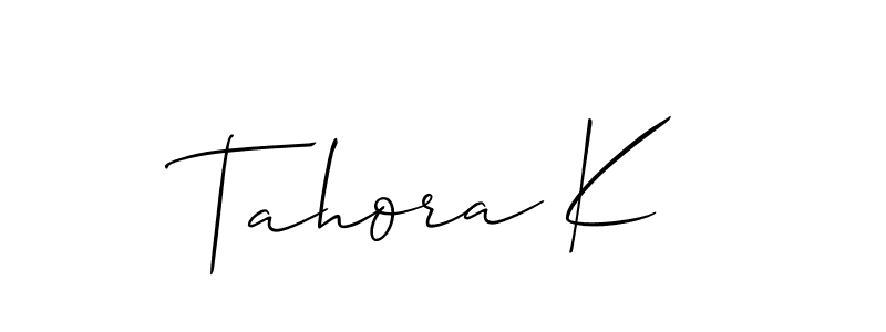 See photos of Tahora K official signature by Spectra . Check more albums & portfolios. Read reviews & check more about Allison_Script font. Tahora K signature style 2 images and pictures png