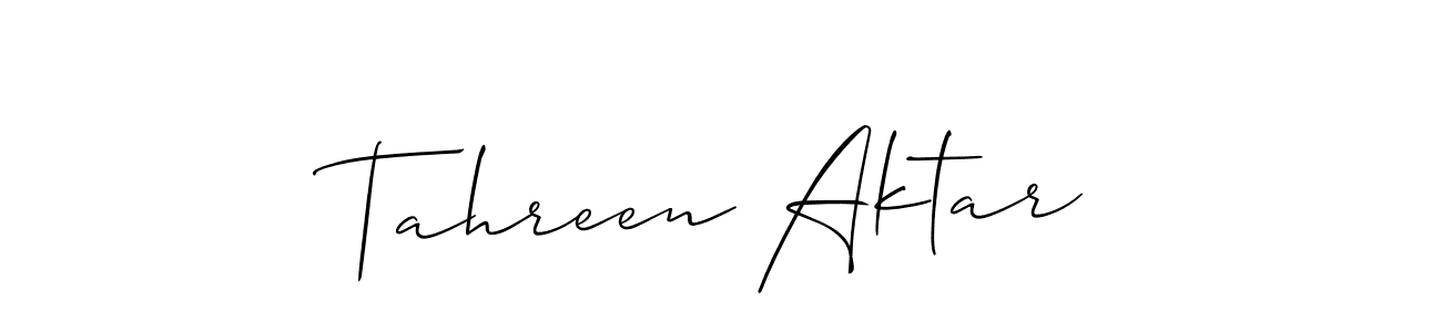 Also we have Tahreen Aktar name is the best signature style. Create professional handwritten signature collection using Allison_Script autograph style. Tahreen Aktar signature style 2 images and pictures png