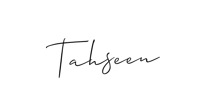 How to make Tahseen signature? Allison_Script is a professional autograph style. Create handwritten signature for Tahseen name. Tahseen signature style 2 images and pictures png