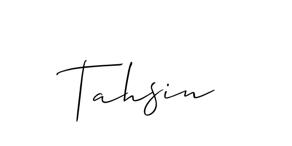 The best way (Allison_Script) to make a short signature is to pick only two or three words in your name. The name Tahsin include a total of six letters. For converting this name. Tahsin signature style 2 images and pictures png