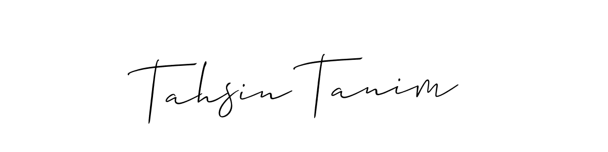 Tahsin Tanim stylish signature style. Best Handwritten Sign (Allison_Script) for my name. Handwritten Signature Collection Ideas for my name Tahsin Tanim. Tahsin Tanim signature style 2 images and pictures png