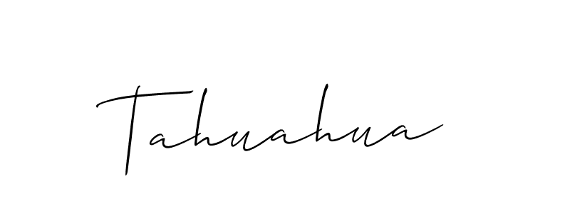 How to make Tahuahua signature? Allison_Script is a professional autograph style. Create handwritten signature for Tahuahua name. Tahuahua signature style 2 images and pictures png