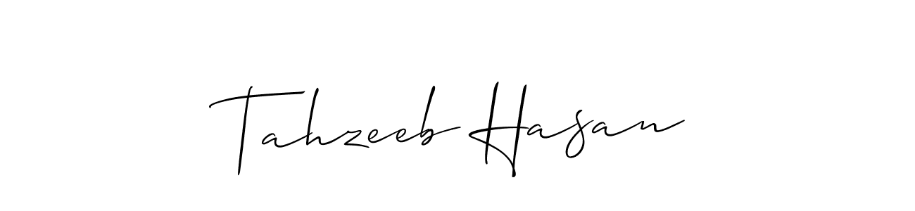 Tahzeeb Hasan stylish signature style. Best Handwritten Sign (Allison_Script) for my name. Handwritten Signature Collection Ideas for my name Tahzeeb Hasan. Tahzeeb Hasan signature style 2 images and pictures png