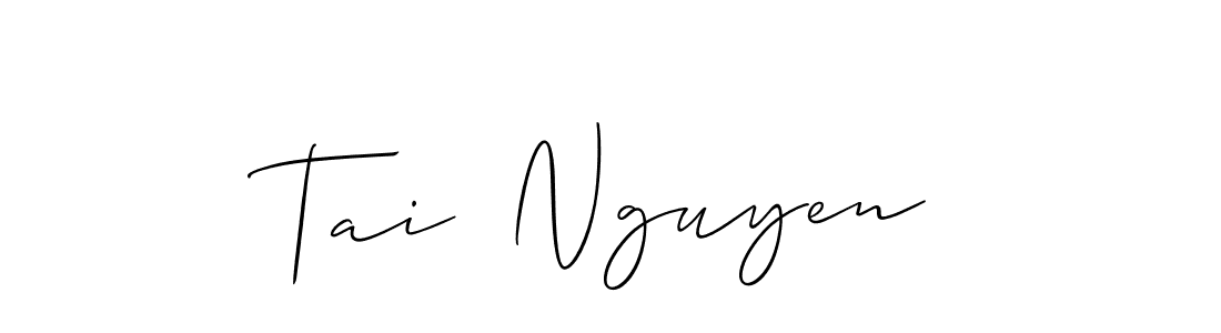 It looks lik you need a new signature style for name Tai  Nguyen. Design unique handwritten (Allison_Script) signature with our free signature maker in just a few clicks. Tai  Nguyen signature style 2 images and pictures png