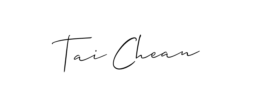 It looks lik you need a new signature style for name Tai Chean. Design unique handwritten (Allison_Script) signature with our free signature maker in just a few clicks. Tai Chean signature style 2 images and pictures png