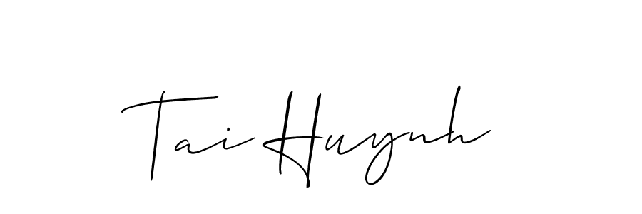 Design your own signature with our free online signature maker. With this signature software, you can create a handwritten (Allison_Script) signature for name Tai Huynh. Tai Huynh signature style 2 images and pictures png