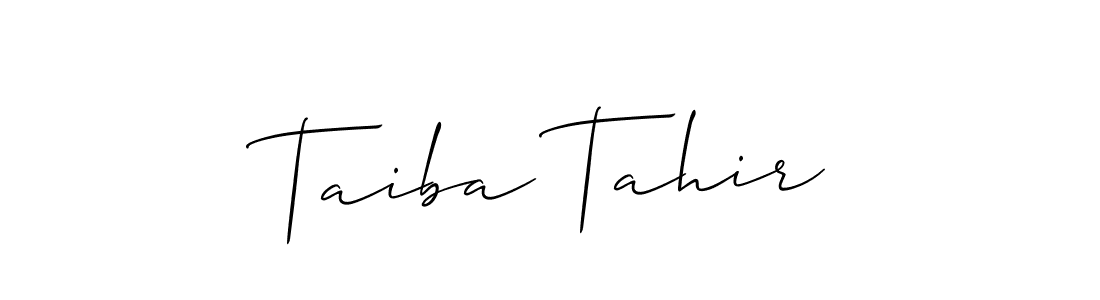 Make a short Taiba Tahir signature style. Manage your documents anywhere anytime using Allison_Script. Create and add eSignatures, submit forms, share and send files easily. Taiba Tahir signature style 2 images and pictures png