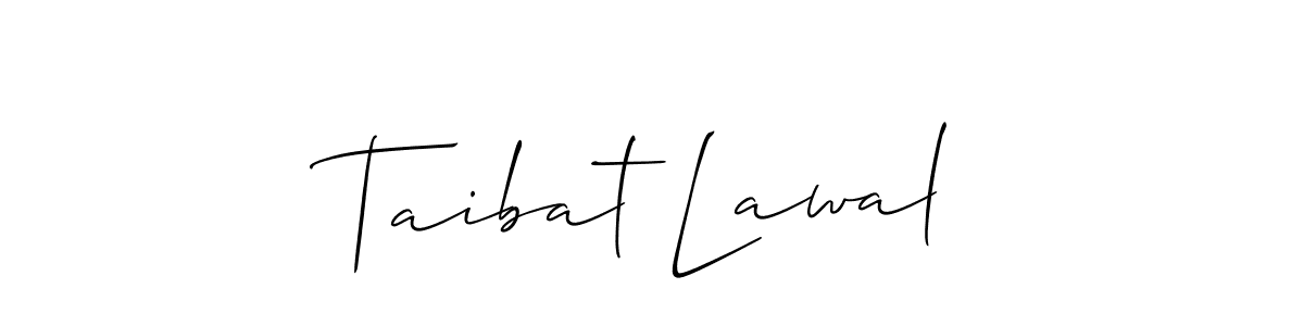How to Draw Taibat Lawal signature style? Allison_Script is a latest design signature styles for name Taibat Lawal. Taibat Lawal signature style 2 images and pictures png