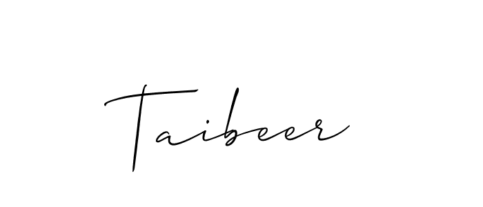 How to Draw Taibeer signature style? Allison_Script is a latest design signature styles for name Taibeer. Taibeer signature style 2 images and pictures png