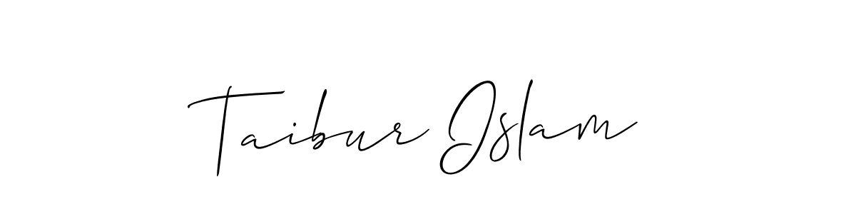 Create a beautiful signature design for name Taibur Islam. With this signature (Allison_Script) fonts, you can make a handwritten signature for free. Taibur Islam signature style 2 images and pictures png