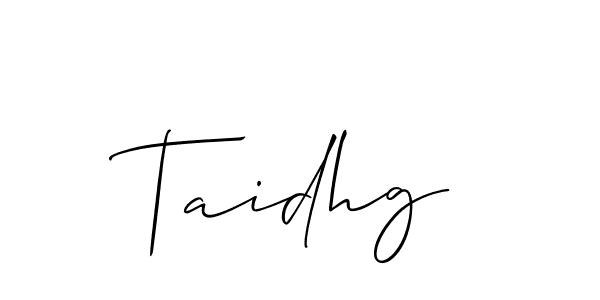 Use a signature maker to create a handwritten signature online. With this signature software, you can design (Allison_Script) your own signature for name Taidhg. Taidhg signature style 2 images and pictures png