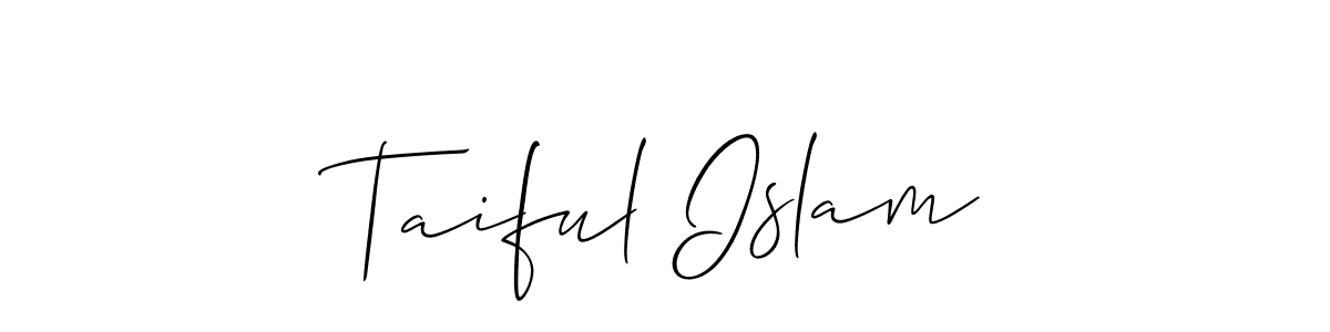 How to make Taiful Islam signature? Allison_Script is a professional autograph style. Create handwritten signature for Taiful Islam name. Taiful Islam signature style 2 images and pictures png