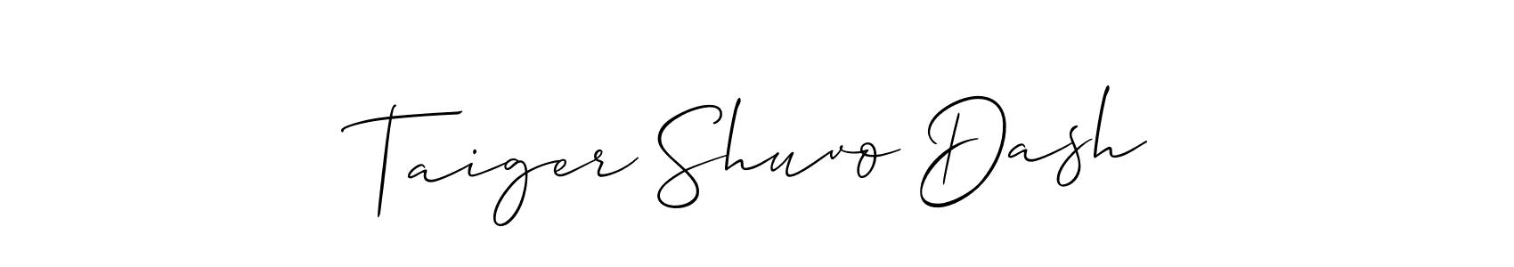 This is the best signature style for the Taiger Shuvo Dash name. Also you like these signature font (Allison_Script). Mix name signature. Taiger Shuvo Dash signature style 2 images and pictures png