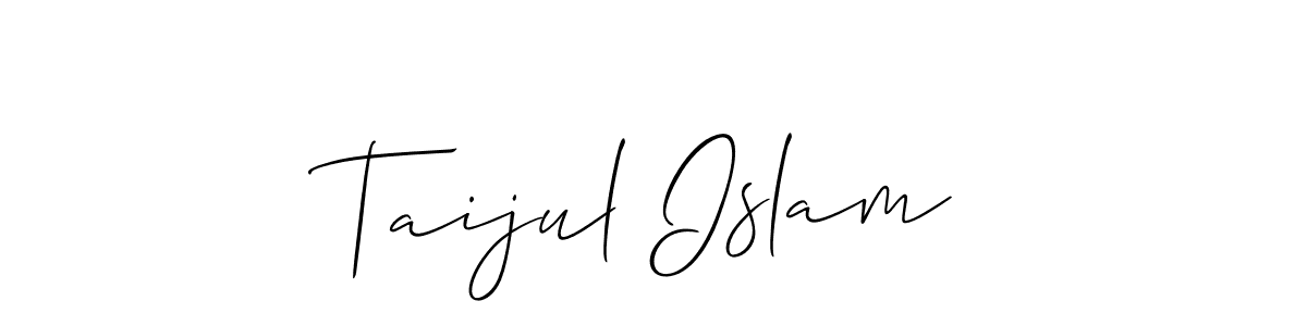 Make a beautiful signature design for name Taijul Islam. With this signature (Allison_Script) style, you can create a handwritten signature for free. Taijul Islam signature style 2 images and pictures png