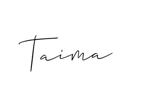 Taima stylish signature style. Best Handwritten Sign (Allison_Script) for my name. Handwritten Signature Collection Ideas for my name Taima. Taima signature style 2 images and pictures png