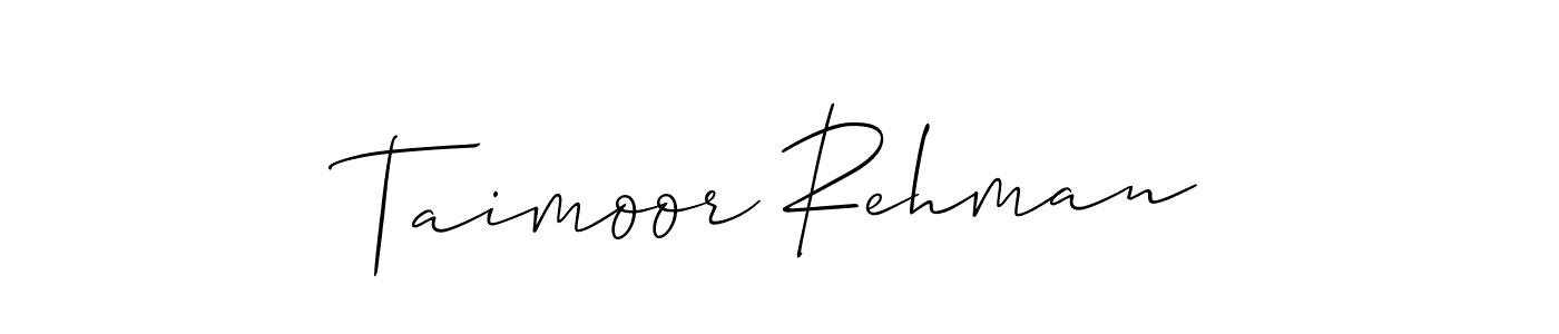 Create a beautiful signature design for name Taimoor Rehman. With this signature (Allison_Script) fonts, you can make a handwritten signature for free. Taimoor Rehman signature style 2 images and pictures png