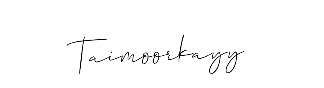 Also You can easily find your signature by using the search form. We will create Taimoorkayy name handwritten signature images for you free of cost using Allison_Script sign style. Taimoorkayy signature style 2 images and pictures png