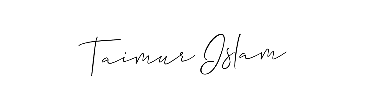 Create a beautiful signature design for name Taimur Islam. With this signature (Allison_Script) fonts, you can make a handwritten signature for free. Taimur Islam signature style 2 images and pictures png