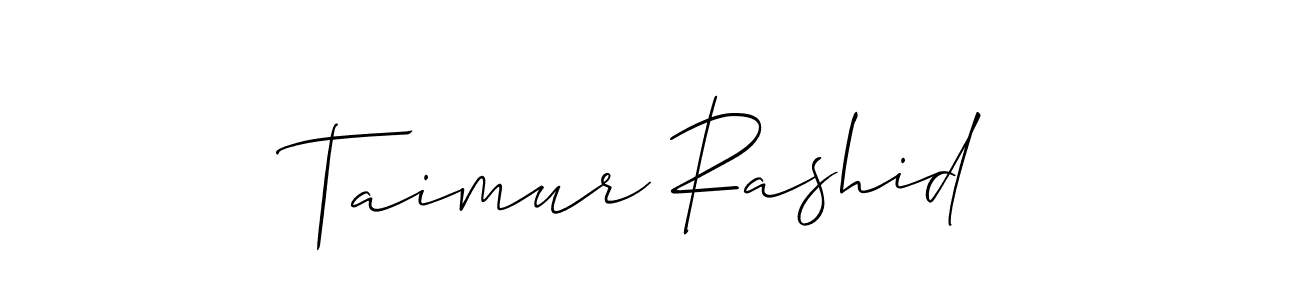 This is the best signature style for the Taimur Rashid name. Also you like these signature font (Allison_Script). Mix name signature. Taimur Rashid signature style 2 images and pictures png