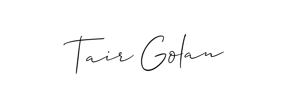 This is the best signature style for the Tair Golan name. Also you like these signature font (Allison_Script). Mix name signature. Tair Golan signature style 2 images and pictures png