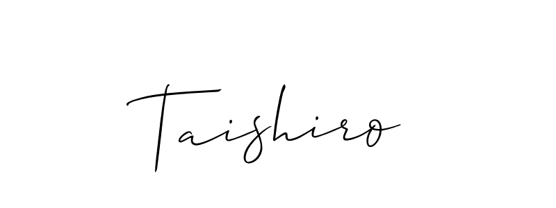 How to make Taishiro signature? Allison_Script is a professional autograph style. Create handwritten signature for Taishiro name. Taishiro signature style 2 images and pictures png