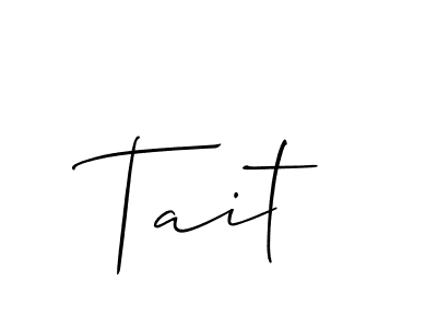 How to make Tait signature? Allison_Script is a professional autograph style. Create handwritten signature for Tait name. Tait signature style 2 images and pictures png