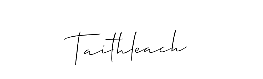 How to Draw Taithleach signature style? Allison_Script is a latest design signature styles for name Taithleach. Taithleach signature style 2 images and pictures png