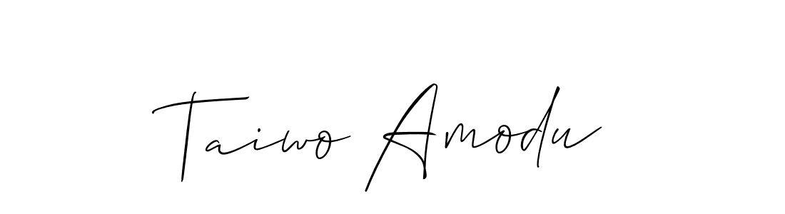 Create a beautiful signature design for name Taiwo Amodu. With this signature (Allison_Script) fonts, you can make a handwritten signature for free. Taiwo Amodu signature style 2 images and pictures png