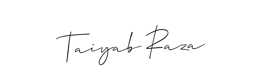 You should practise on your own different ways (Allison_Script) to write your name (Taiyab Raza) in signature. don't let someone else do it for you. Taiyab Raza signature style 2 images and pictures png