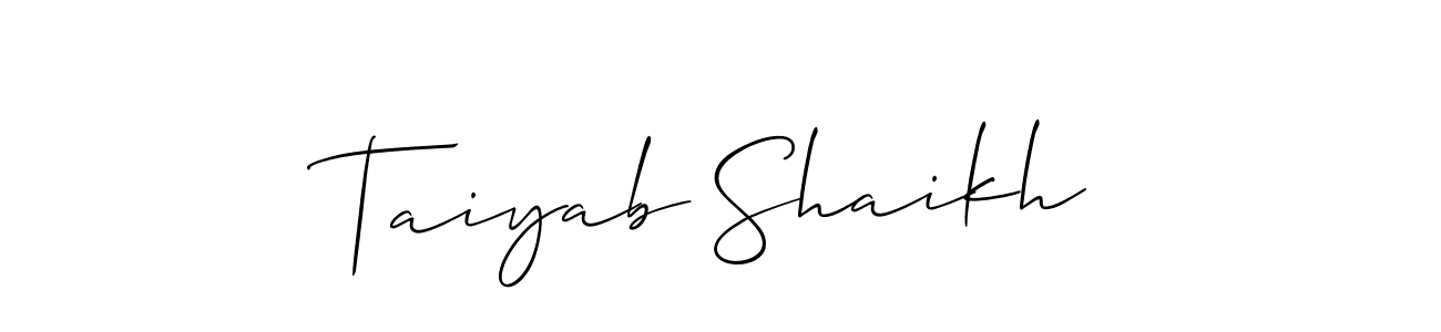 You can use this online signature creator to create a handwritten signature for the name Taiyab Shaikh. This is the best online autograph maker. Taiyab Shaikh signature style 2 images and pictures png