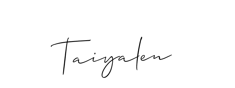 Best and Professional Signature Style for Taiyalen. Allison_Script Best Signature Style Collection. Taiyalen signature style 2 images and pictures png