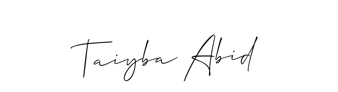 Best and Professional Signature Style for Taiyba Abid. Allison_Script Best Signature Style Collection. Taiyba Abid signature style 2 images and pictures png