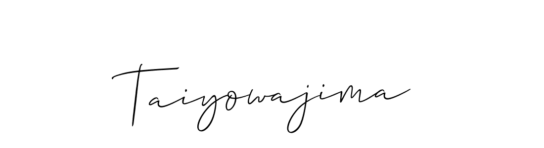 How to Draw Taiyowajima signature style? Allison_Script is a latest design signature styles for name Taiyowajima. Taiyowajima signature style 2 images and pictures png