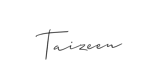 How to Draw Taizeen signature style? Allison_Script is a latest design signature styles for name Taizeen. Taizeen signature style 2 images and pictures png