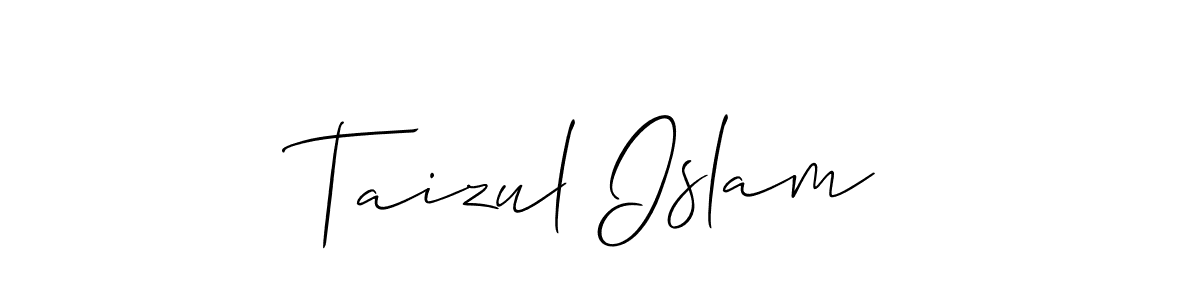 Design your own signature with our free online signature maker. With this signature software, you can create a handwritten (Allison_Script) signature for name Taizul Islam. Taizul Islam signature style 2 images and pictures png