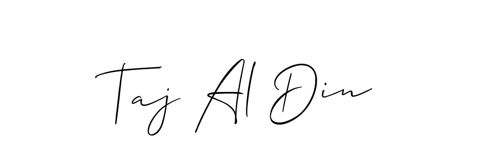 Design your own signature with our free online signature maker. With this signature software, you can create a handwritten (Allison_Script) signature for name Taj Al Din. Taj Al Din signature style 2 images and pictures png