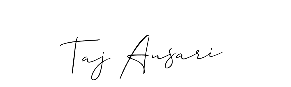Allison_Script is a professional signature style that is perfect for those who want to add a touch of class to their signature. It is also a great choice for those who want to make their signature more unique. Get Taj Ansari name to fancy signature for free. Taj Ansari signature style 2 images and pictures png