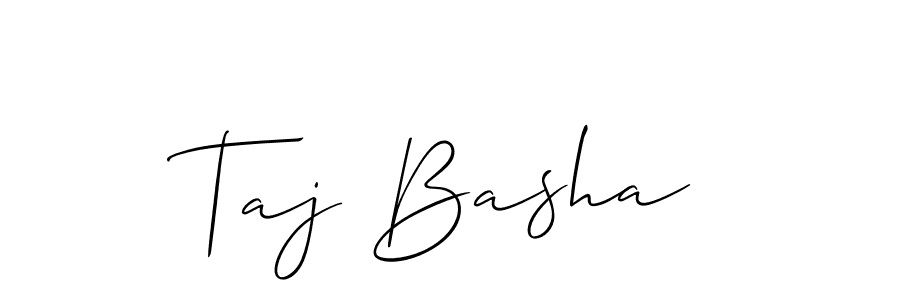 Taj Basha stylish signature style. Best Handwritten Sign (Allison_Script) for my name. Handwritten Signature Collection Ideas for my name Taj Basha. Taj Basha signature style 2 images and pictures png